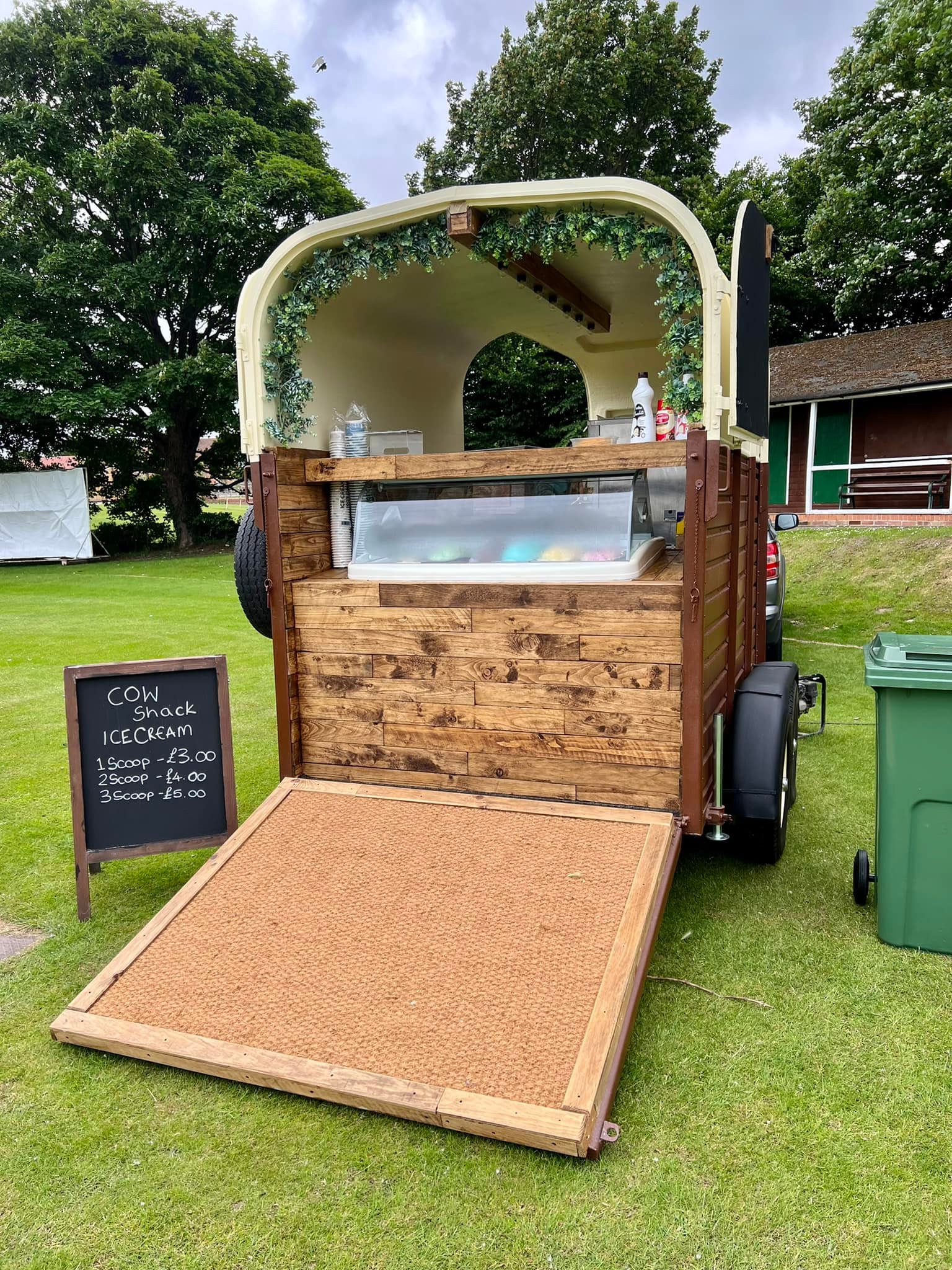 Cow Shack ice cream trailer for hire
